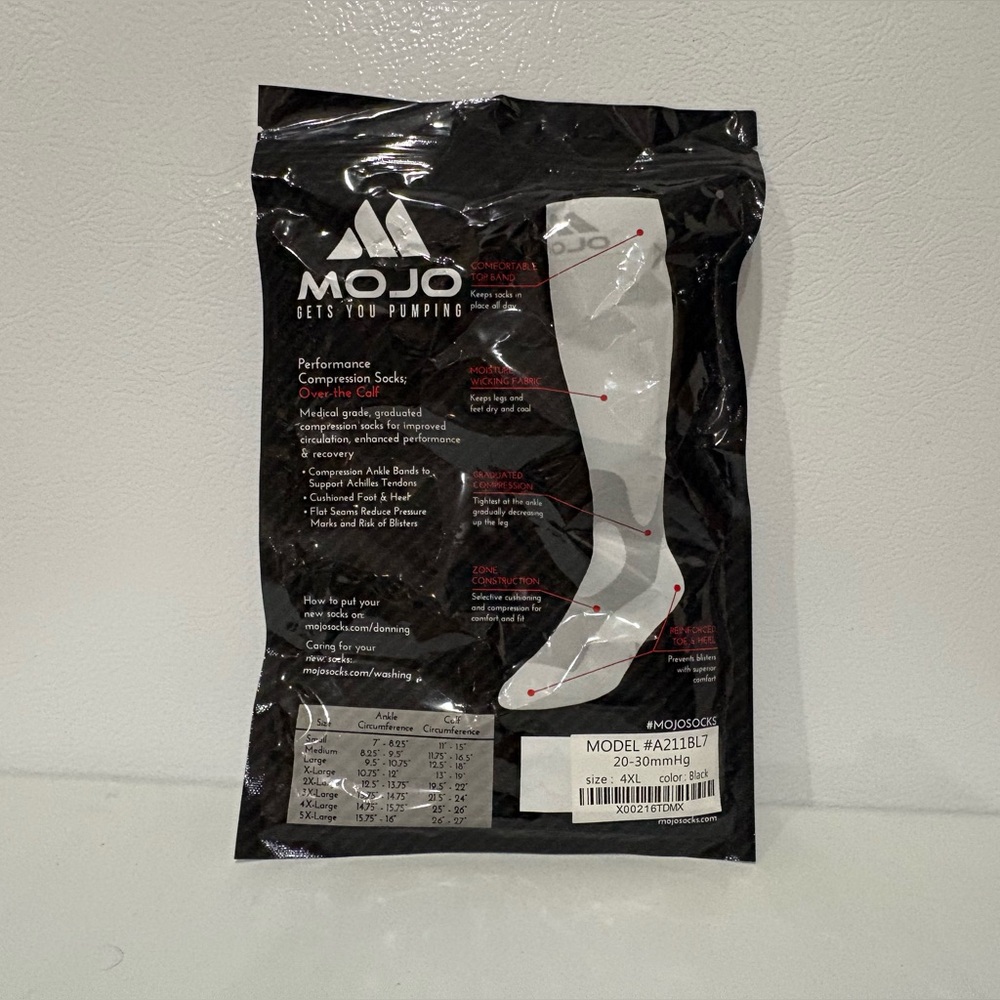 Mojo Elite Coolmax Recovery Compression Socks Black